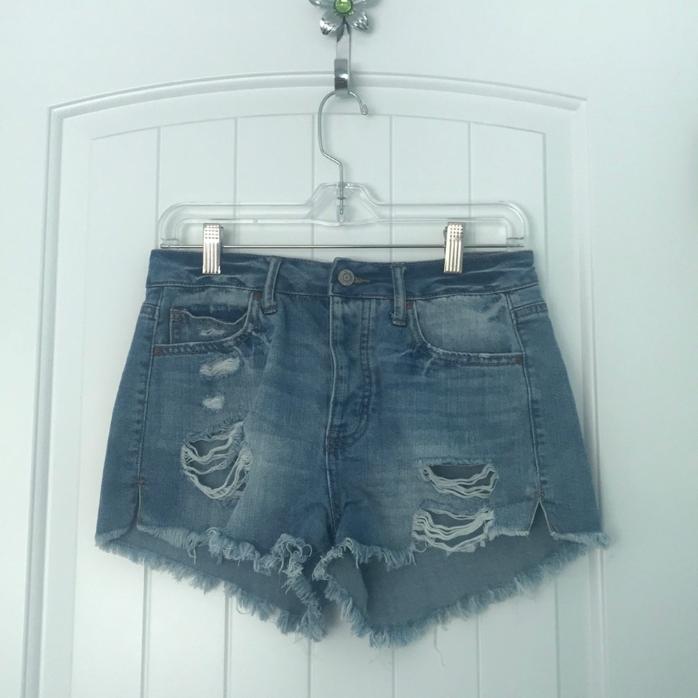 High Rise Denim Shorts